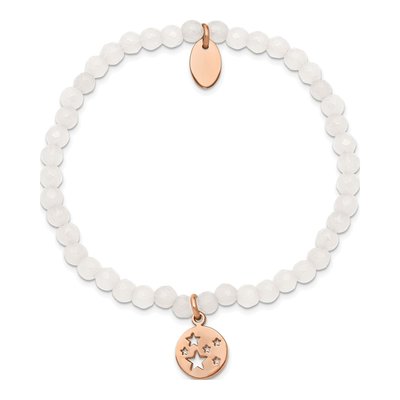 Stainless Steel Jade Star Stretch Bracelet – view 3