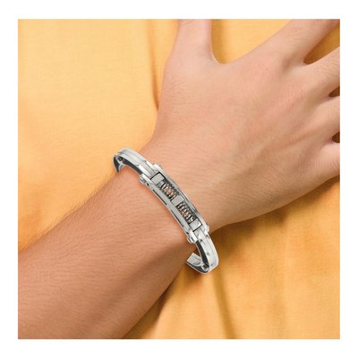 Stainless Steel Carbon Fiber Cuff Bracelet – view 6