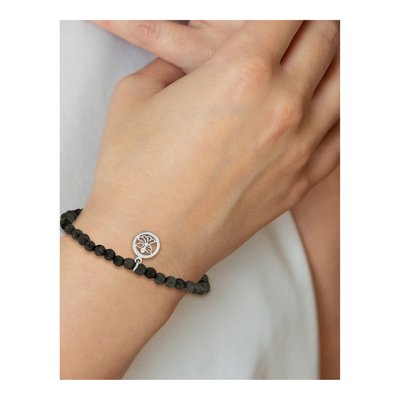 Stainless Steel Angel Black Jade Bracelet – view 5