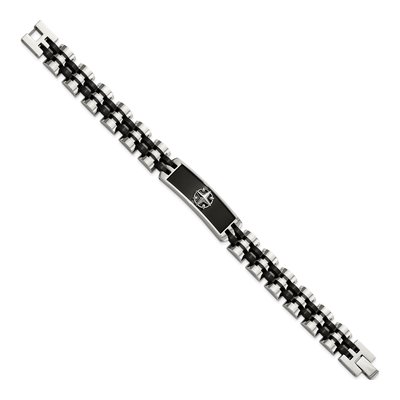 Black Stainless Steel ID Bracelet – view 2
