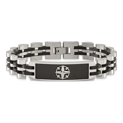 Black Stainless Steel ID Bracelet – view 3