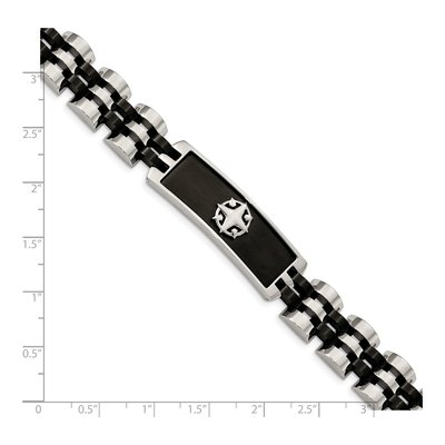 Black Stainless Steel ID Bracelet – view 4