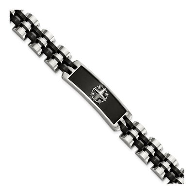 Black Stainless Steel ID Bracelet