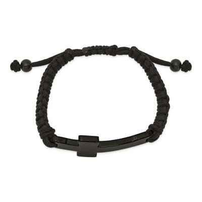 Black Stainless Steel Black Cross Bracelet – view 3
