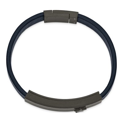 Black Stainless Steel Carbon Fiber Bracelet – view 2