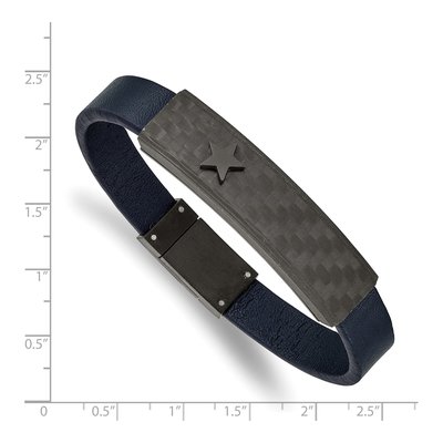 Black Stainless Steel Carbon Fiber Bracelet – view 3