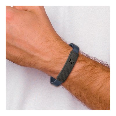 Black Stainless Steel Carbon Fiber Bracelet – view 4