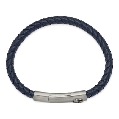 Stainless Steel Compass Leather Bracelet – view 3