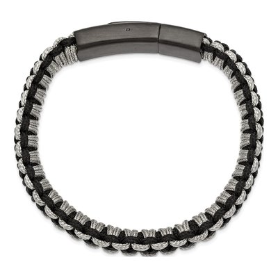 Black Stainless Steel Nylon Bracelet – view 2