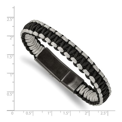 Black Stainless Steel Nylon Bracelet – view 3