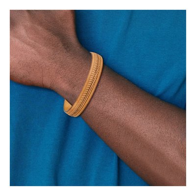 Stainless Steel Tan Leather Bracelet – view 5