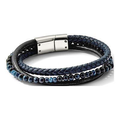 Stainless Steel Leather Bracelet – view 6