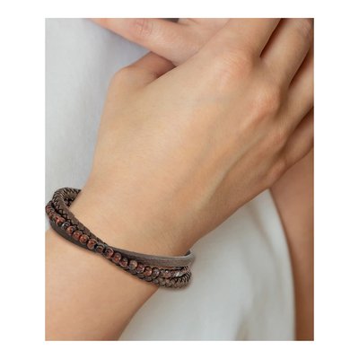 Stainless Steel Tiger's Eye Leather Bracelet – view 6