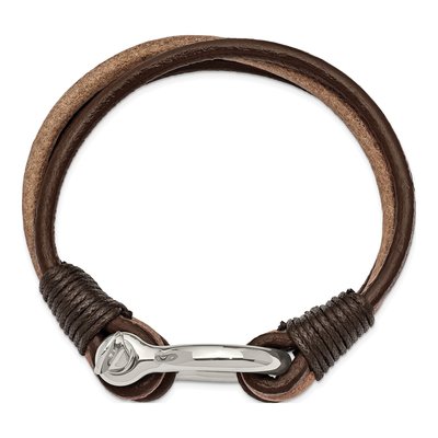 Stainless Steel Leather Bracelet – view 3