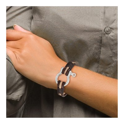 Stainless Steel Leather Bracelet – view 5
