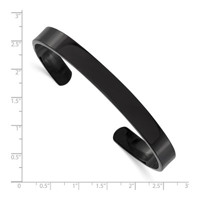 Black Stainless Steel Cuff Bracelet – view 4