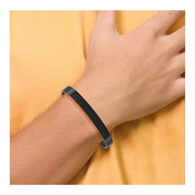 Black Stainless Steel Cuff Bracelet – view 5