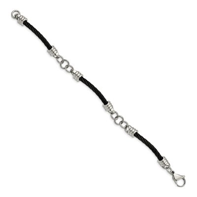 Black Stainless Steel Cable Bracelet – view 4