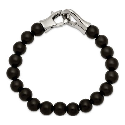 Stainless Steel Agate Beaded Bracelet – view 3