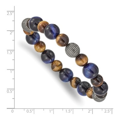 Stainless Steel Tiger's Eye Stretch Bracelet – view 4