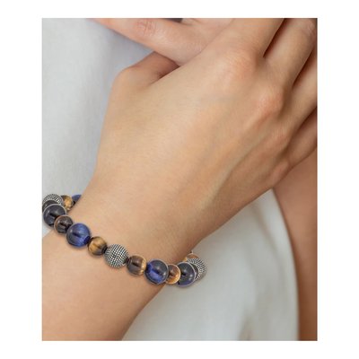 Stainless Steel Tiger's Eye Stretch Bracelet – view 5