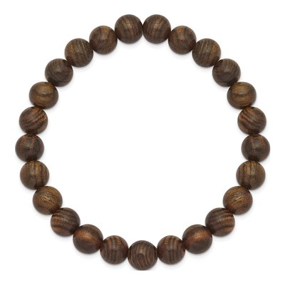 8mm Tigerwood Beaded Stretch Bracelet – view 2