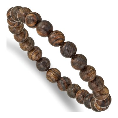 8mm Tigerwood Beaded Stretch Bracelet