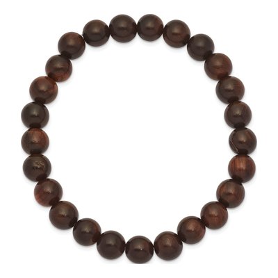 Red Sandalwood Beaded Stretch Bracelet – view 2