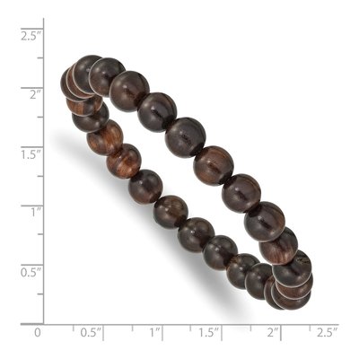 Red Sandalwood Beaded Stretch Bracelet – view 3