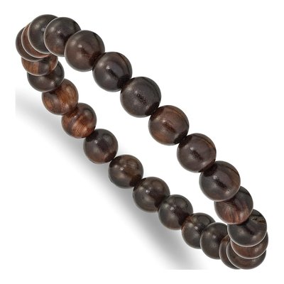 Red Sandalwood Beaded Stretch Bracelet