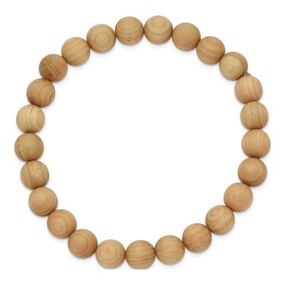 Cypress Wood Bead Stretch Bracelet, Men's – view 2