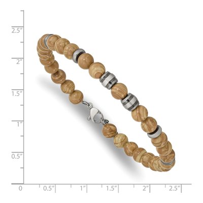 Stainless Steel Grain Bracelet – view 3