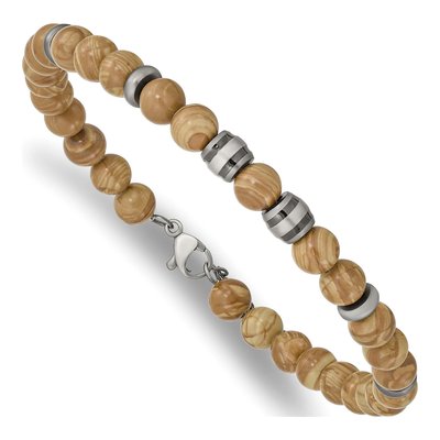 Stainless Steel Grain Bracelet