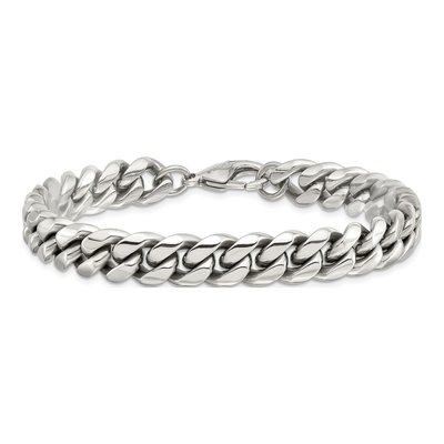 Men's Stainless Steel 9.98mm Curb Chain Bracelet – view 4