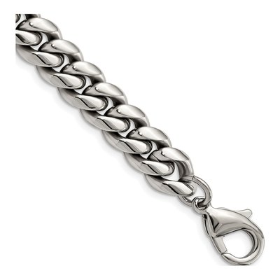 Men's Stainless Steel 9.98mm Curb Chain Bracelet