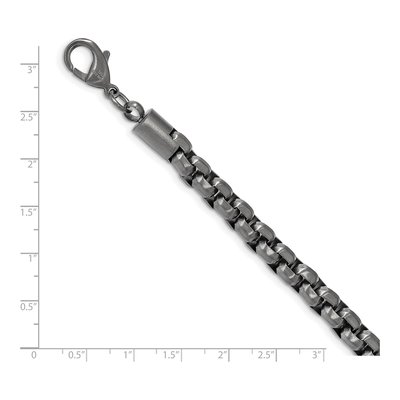 Men's Stainless Steel 8.16mm Gun Metal Box Chain Bracelet – view 5
