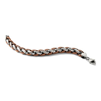 Men's Stainless Steel 10.77mm Brown IP Bracelet – view 7