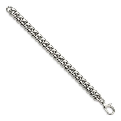 Men's Stainless Steel 12.05mm Curb Chain Bracelet – view 3