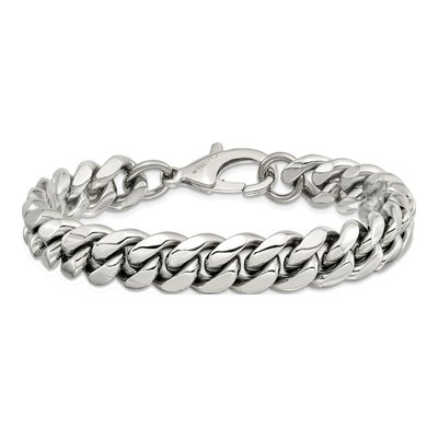Men's Stainless Steel 12.05mm Curb Chain Bracelet – view 4