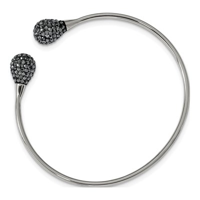 Stainless Steel Hematite Cuff Bracelet – view 3