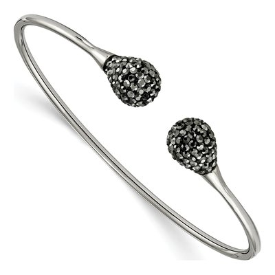 Stainless Steel Hematite Cuff Bracelet