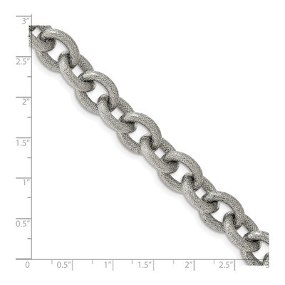 Stainless Steel 11.8mm Toggle Fancy Link Chain Bracelet – view 5