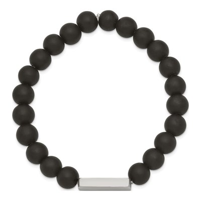 Stainless Steel Agate ID Bracelet – view 3