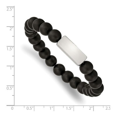 Stainless Steel Agate ID Bracelet – view 4
