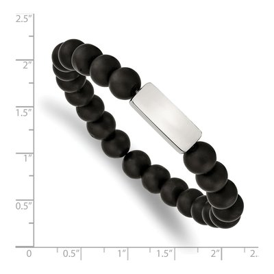 Stainless Steel Agate ID Bracelet – view 4
