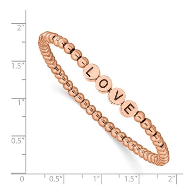 Stainless Steel LOVE Stretch Bracelet – view 4