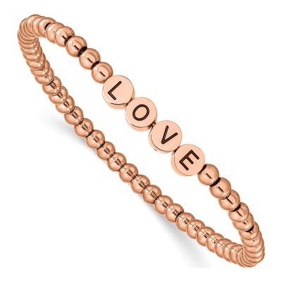 Stainless Steel LOVE Stretch Bracelet