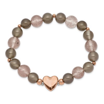 Stainless Steel Agate Stretch Bracelet – view 3