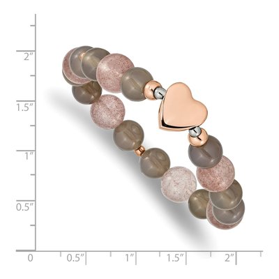 Stainless Steel Agate Stretch Bracelet – view 4