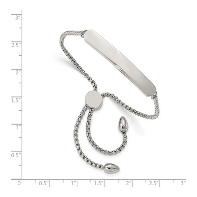 Stainless Steel Adjustable ID Bracelet – view 3
